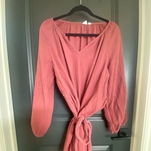 Gap Gauze Midi Tie Dress - L